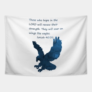 Bible Verse - Eagle - Isaiah 40 31 Tapestry