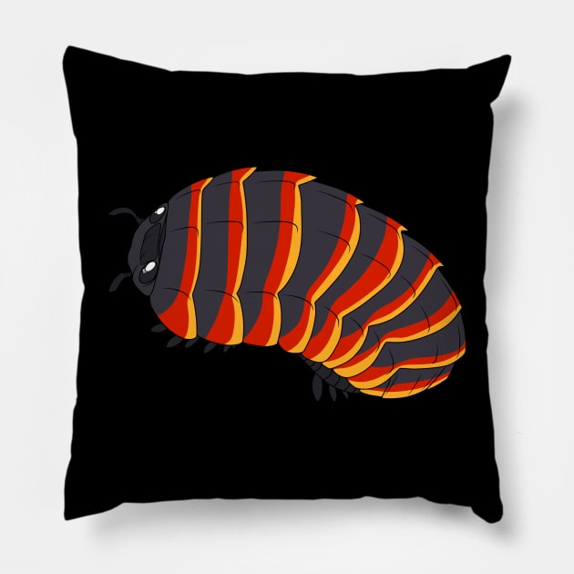 Red Ember Bee Isopod Pillow by TwilightSaint