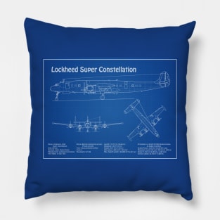 Lockheed L-1049 Super Constellation Blueprint - AD Pillow