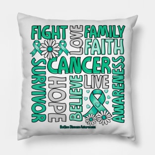 Batten Disease Awareness - Fight love survivor ribbon Pillow