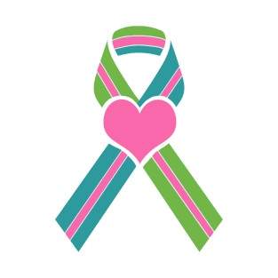 Metastatic Breast Cancer Ribbon with Big Heart T-Shirt