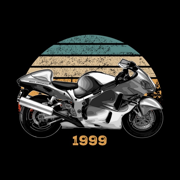 Suzuki Hayabusa 1999 Vintage Motorcycle Design by Madisen Harvey