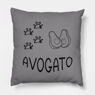 funny meow avogato cat Pillow