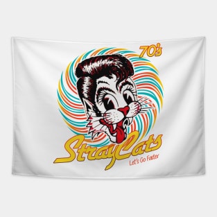 Newest Summer Stray Cats Rockabilly Cool Cat Tattoo Tapestry