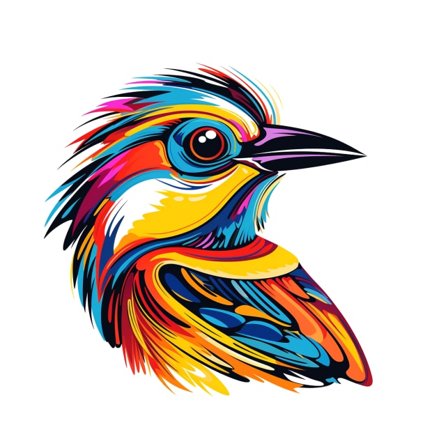 bird with pop art style by gblackid