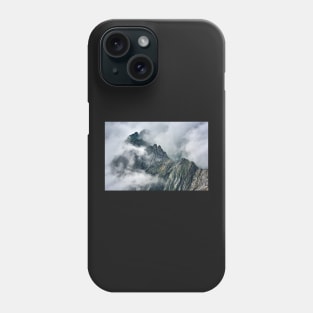 Misty rocky mountains Phone Case