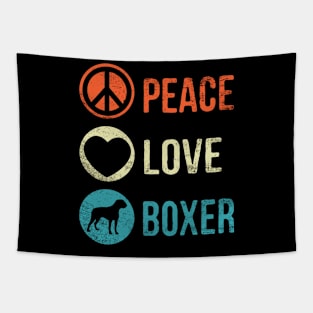 Peace Love Boxer Dog Lover Pet Owner Puppy Mom Gifts Tapestry