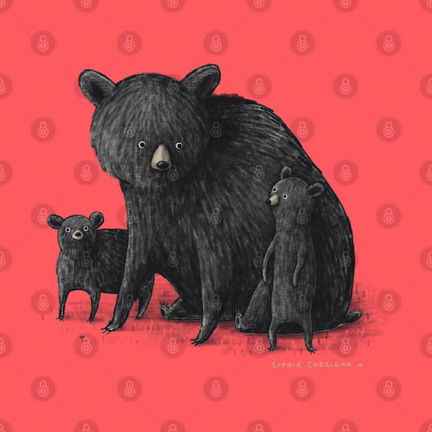 Black Bear Family by Sophie Corrigan