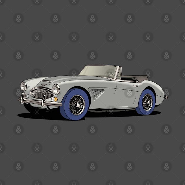 Austin-Healey 3000 in Silver Grey by Webazoot