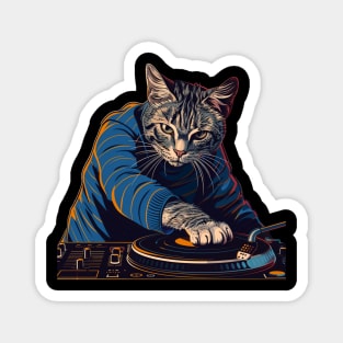 Cat DJ Rhythm Magnet