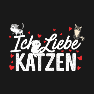 Iche Liebe Katzen Lustige T-Shirt