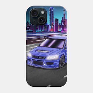 Mitsubishi Lancer Evolution 8 Cyberpunk city Phone Case