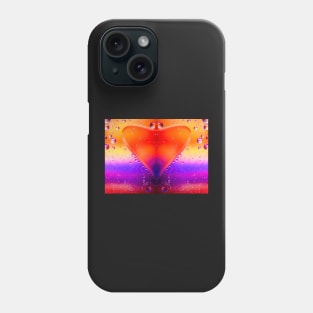 Orange Heart Purple Waves Phone Case