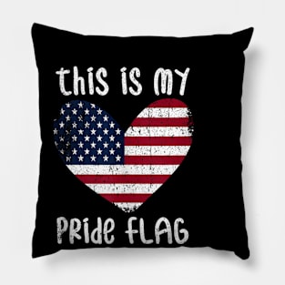 This Is My Pride Flag USA American 4th Of July Patriotic Pillow