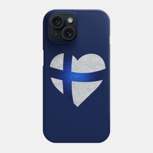 Suomi Finland heart shaped flag Phone Case