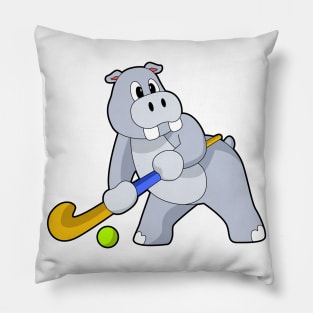 Hippo Hockey Hockey stick Pillow