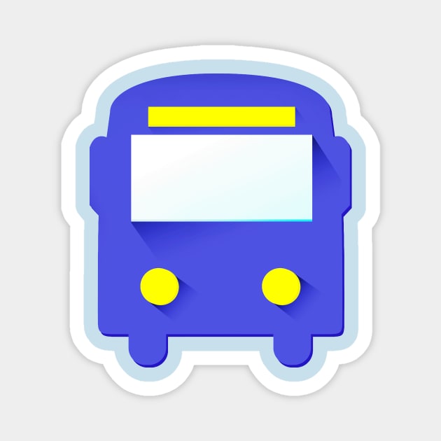 school bus Magnet by Ahmed ALaa