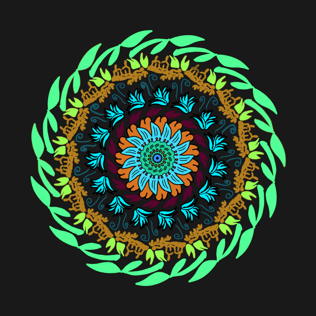 Colorful mandala art design by Fadmel