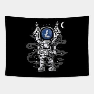 Astronaut Litecoin Lite Coin LTC To The Moon Crypto Token Cryptocurrency Wallet Birthday Gift For Men Women Kids Tapestry