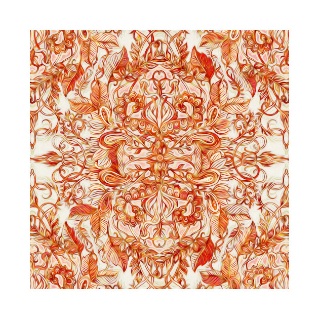 Art Nouveau Pattern In Pumpkin Spice Art Nouveau Pattern In Pumpkin Spice
