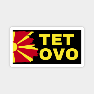 Tetovo City with North Macedonia Flag Design Magnet