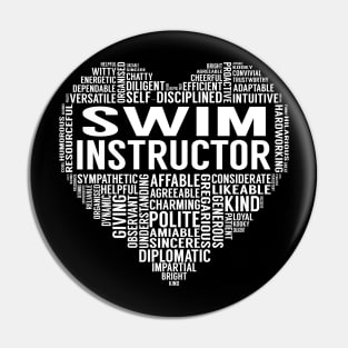 Swim Instructor Heart Pin