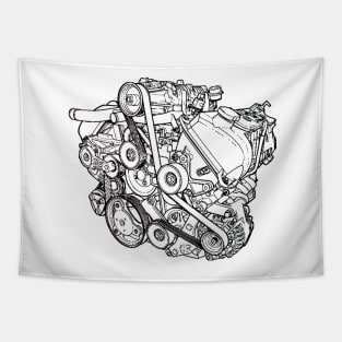 Engine Blueprint Black Tapestry