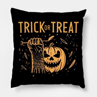 Trick or Treat Halloween Scary Pumpkin Pillow