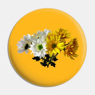 Daisies - Bouquet of Yellow and White Daisies Pin