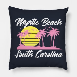 Myrtle Beach South Carolina (White) Pillow