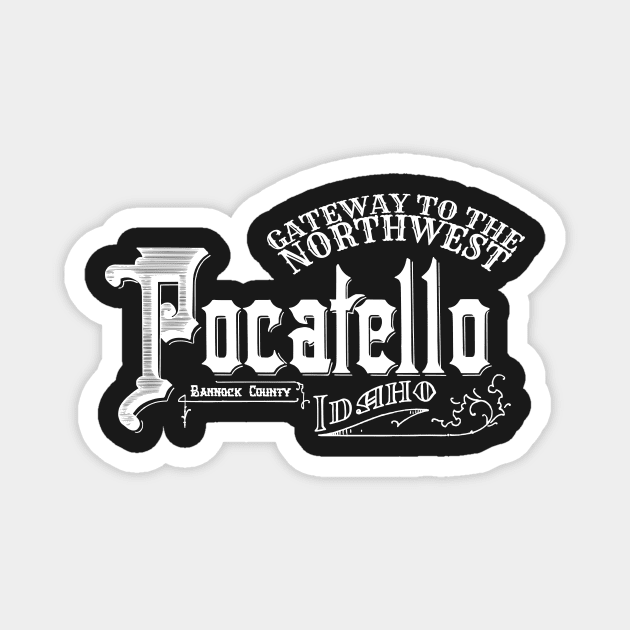 Vintage Pocatello, ID Magnet by DonDota