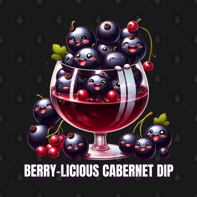 Berry-licious Cabernet Cheer - Dive Into Wine Delight Shirt by vk09design