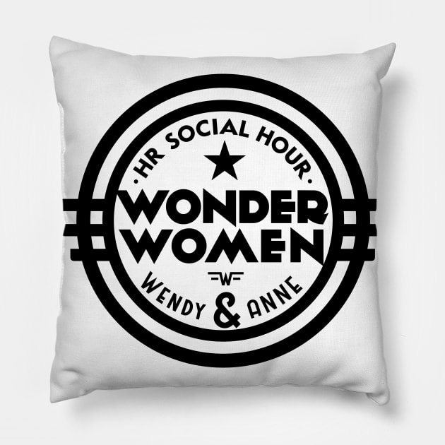 #HRSocialHour Wonder Women Logo Pillow by HRSocialHour