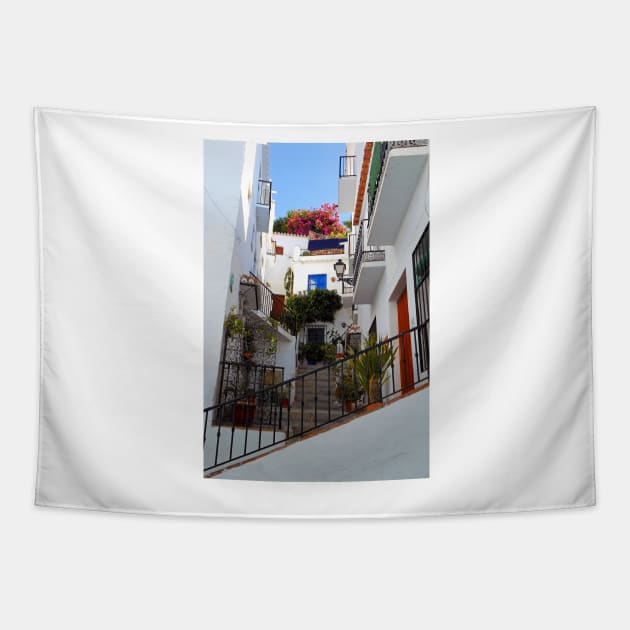 Frigiliana Andalusia Costa del Sol Spain Tapestry by AndyEvansPhotos