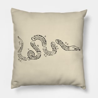 Join or Die Snake Pillow