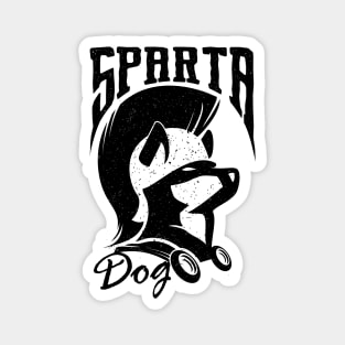 Sparta Dog Black Drawing Illustration Magnet