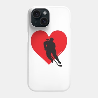 Women's Love Heart Hockey Phone Case