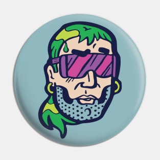 Cyberpunk Visor Head illustration Pin