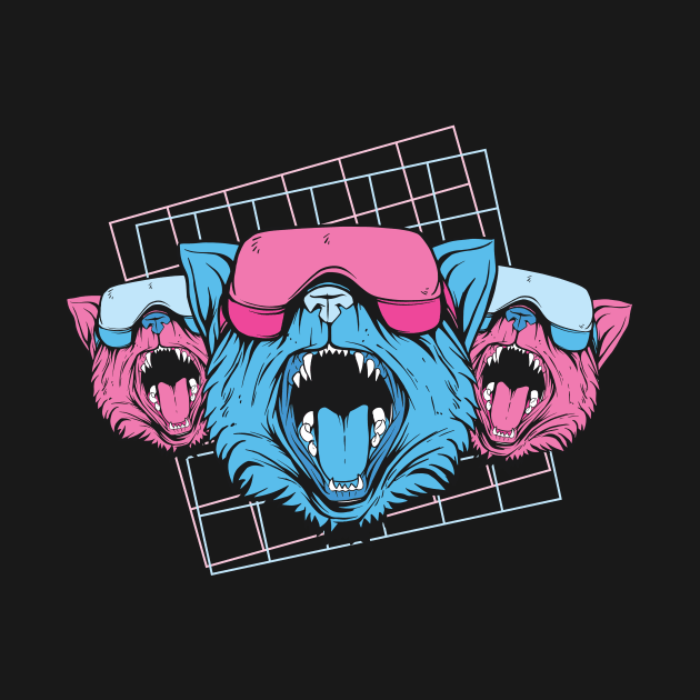 Virtual Reality Cats - VR Kitten Design by Popculture Tee Collection