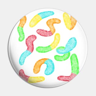 Sour Worm Confetti Pin