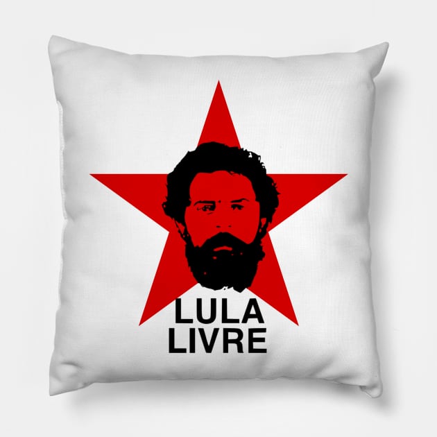 Lula Livre Pillow by Amescla