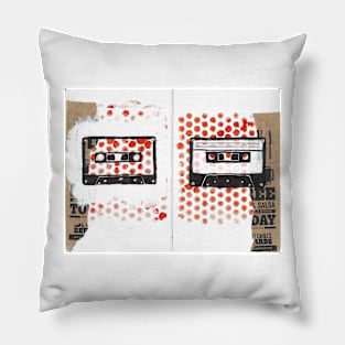 Cassette Tape Collage Pillow