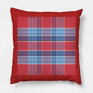 pattern Scottish tartan blue and red Pillow