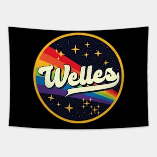 Welles // Rainbow In Space Vintage Style Tapestry