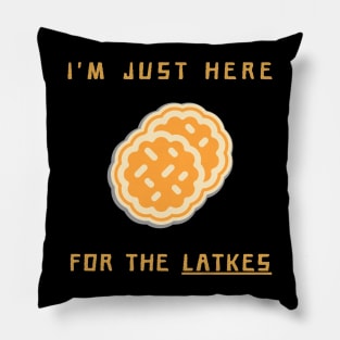 I'm just here for the latkes Pillow