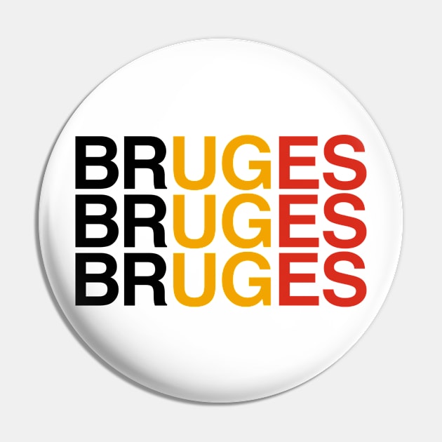 BRUGES Belgian Flag Pin by eyesblau