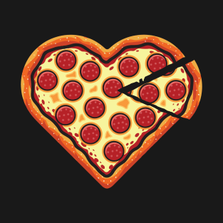 Valentines Day Hot Pizza Heart Gift T-Shirt