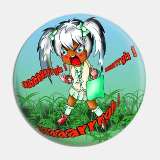 argh! kawaii cartoon girl having a bad day Pin