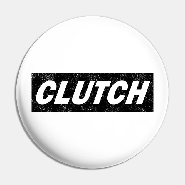 Clutch - distressed small box logo Pin by PaletteDesigns