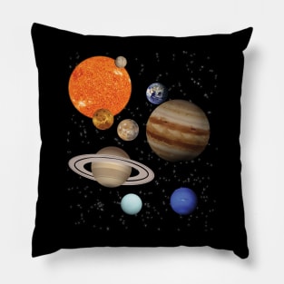 Solar System Outer Space Explorer Astronaut Camp Pillow